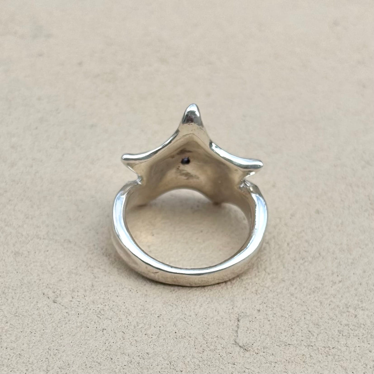 Sterling Sea Star Ring with Sapphire Michiko Inventory