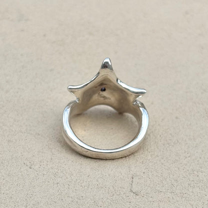 Sterling Sea Star Ring with Sapphire Michiko Inventory
