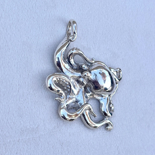 Sterling Silver Octopus Pendant - Large Michiko Consignment Pendant