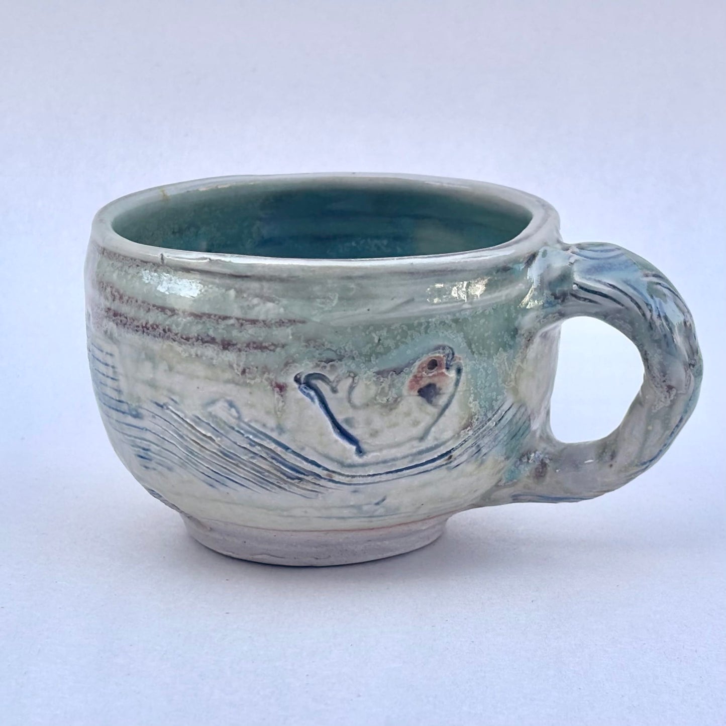 "Swimming Fish" Ceramic Mugs - 8oz Juls Inventory