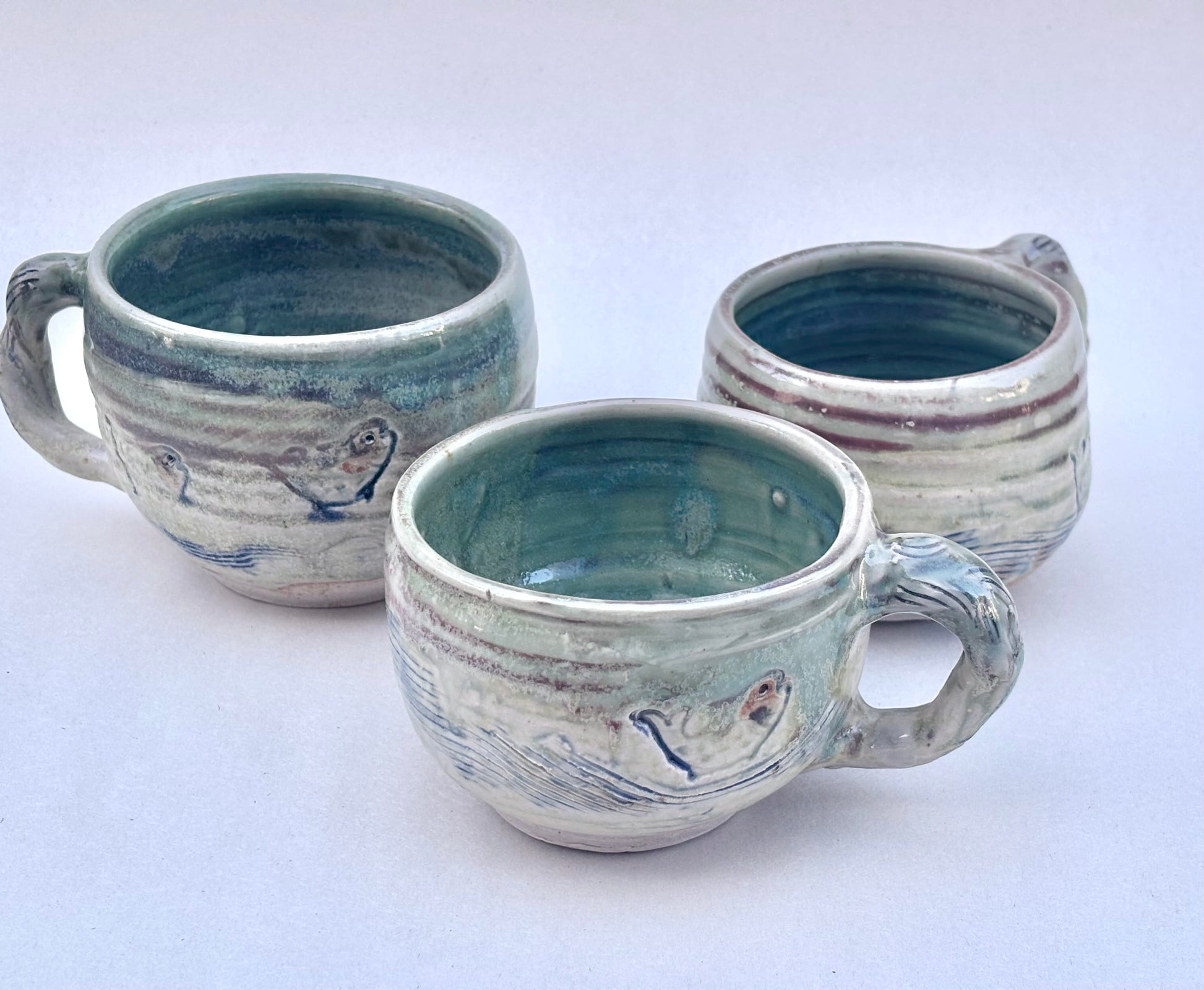 "Swimming Fish" Ceramic Mugs - 8oz Juls Inventory