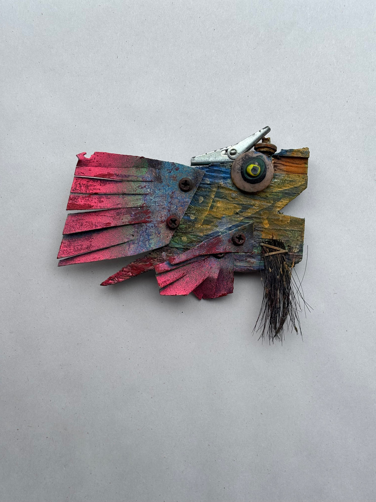 "Tiny Fish" Upcycled/Eco-Folk Art Rodrigo Consignment