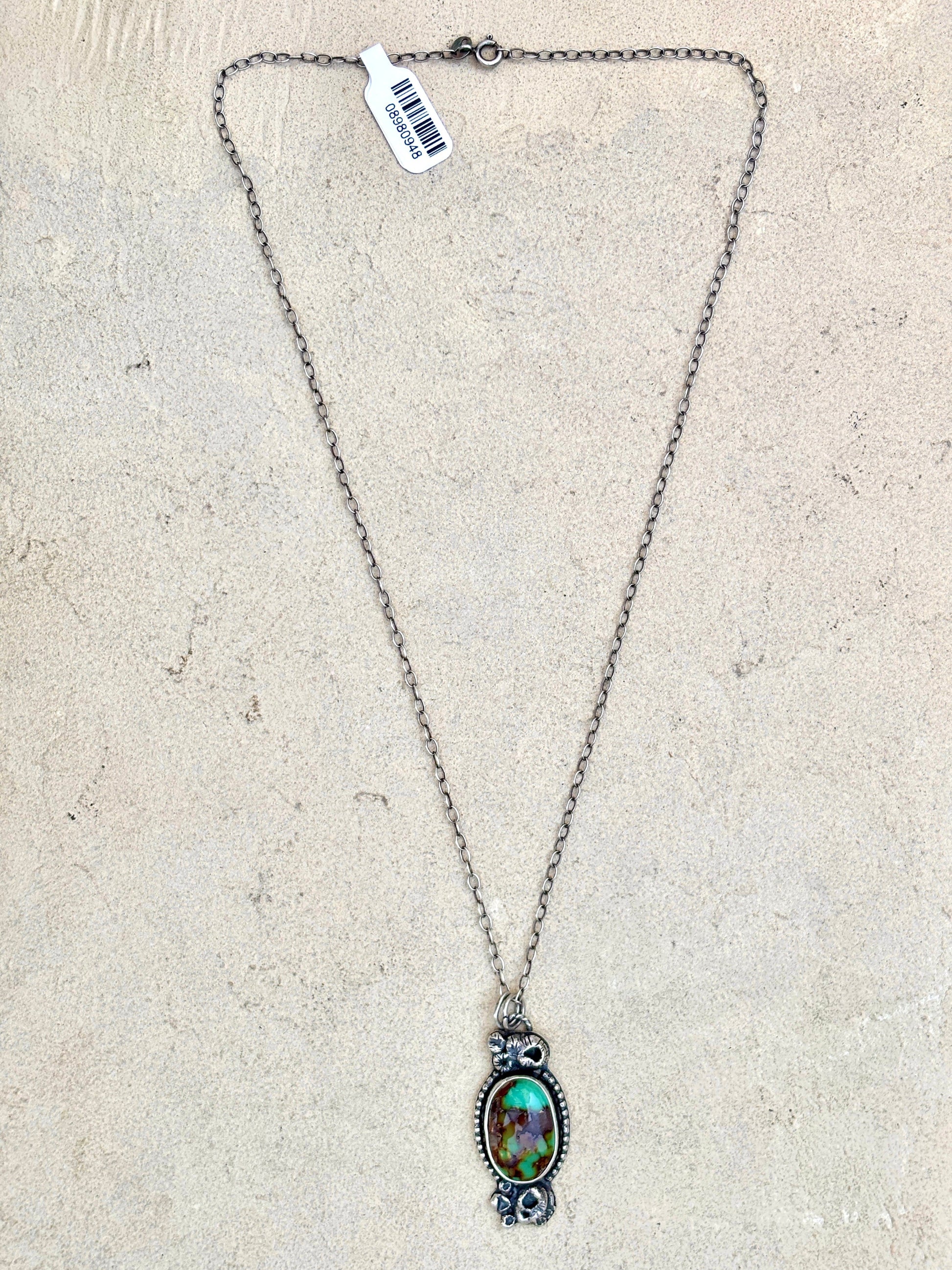 Turquoise Barnacle Sterling Necklace J. Anderson LTL Inventory