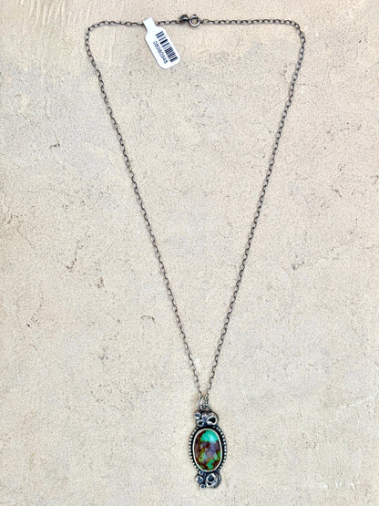 Turquoise Barnacle Sterling Necklace J. Anderson LTL Inventory