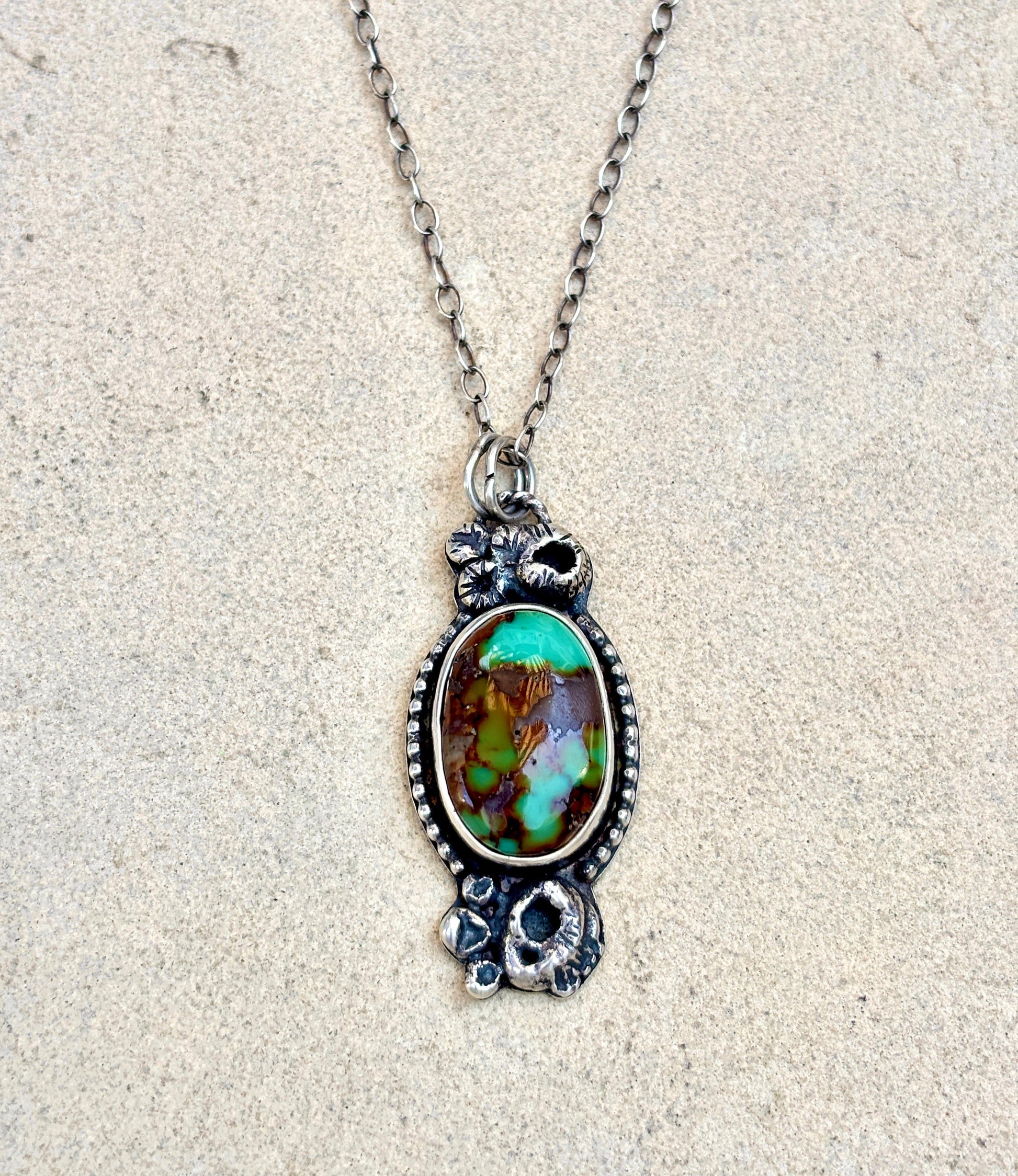 Turquoise Barnacle Sterling Necklace J. Anderson LTL Inventory