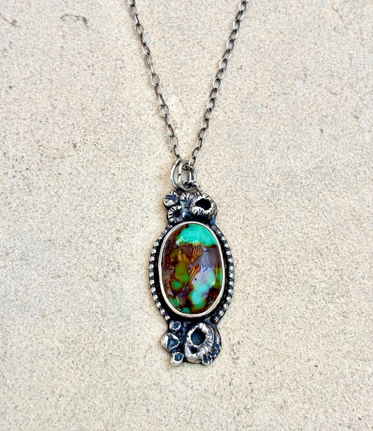 Turquoise Barnacle Sterling Necklace J. Anderson LTL Inventory