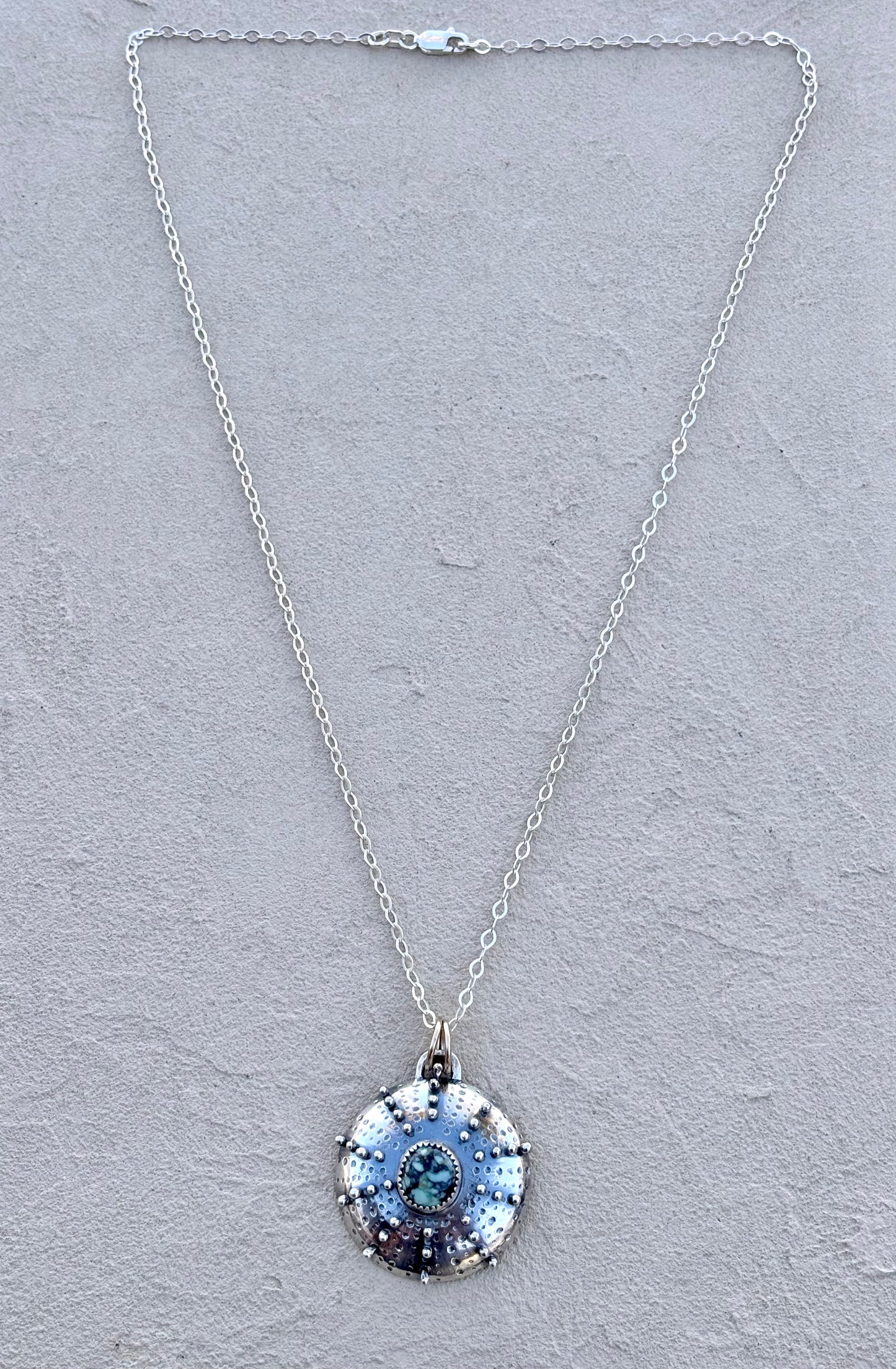 "Variscite Urchin" Sterling Necklace J. Anderson LTL Inventory