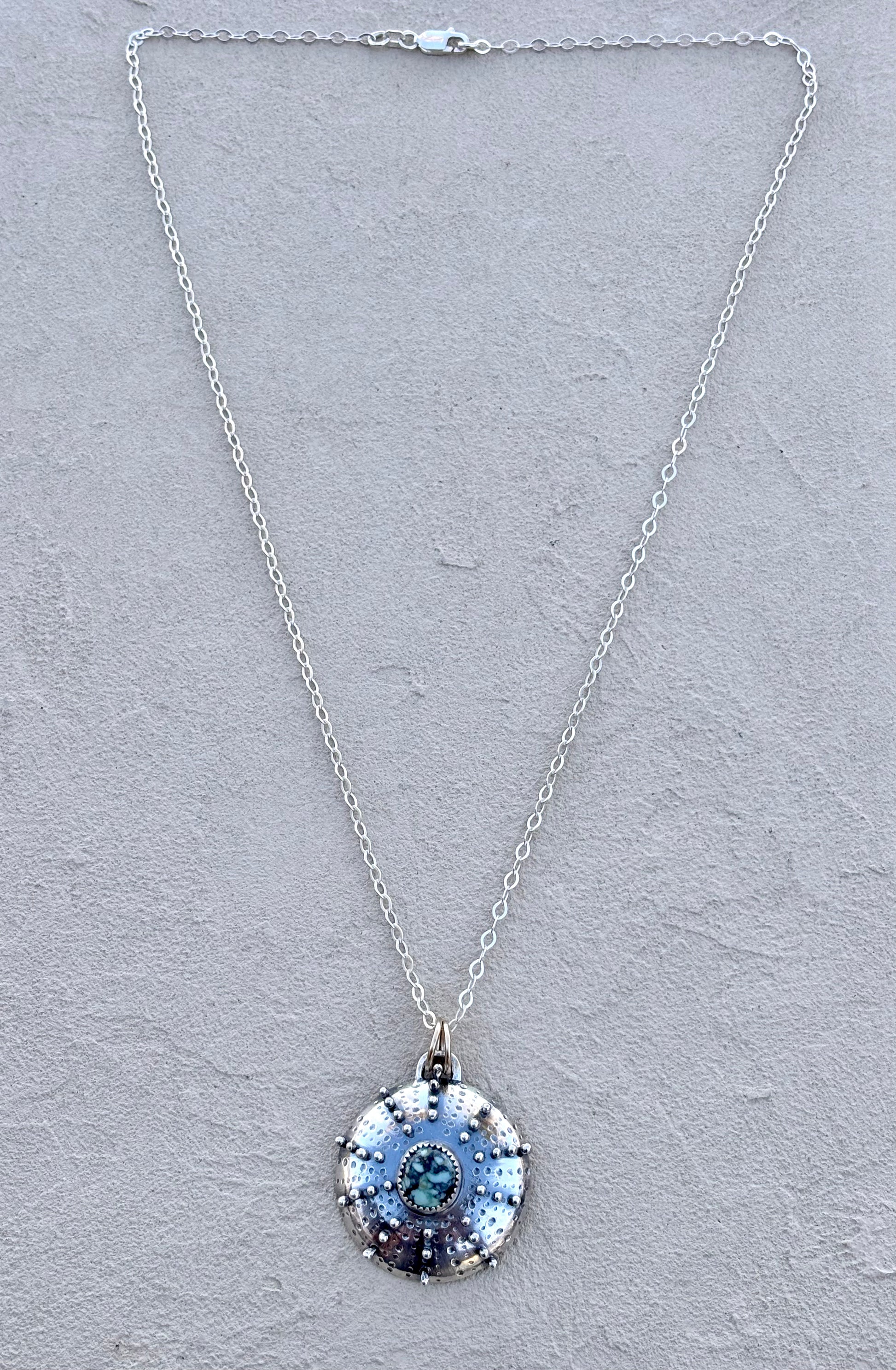 "Variscite Urchin" Sterling Necklace J. Anderson LTL Inventory