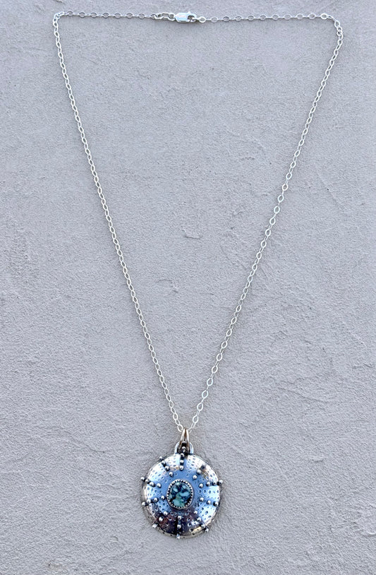 "Variscite Urchin" Sterling Necklace J. Anderson LTL Inventory