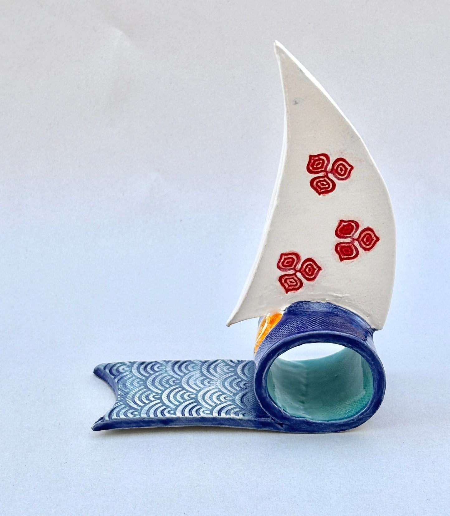 "Voyagers" Small Ceramic Sailboats B Sessions Inventory #2