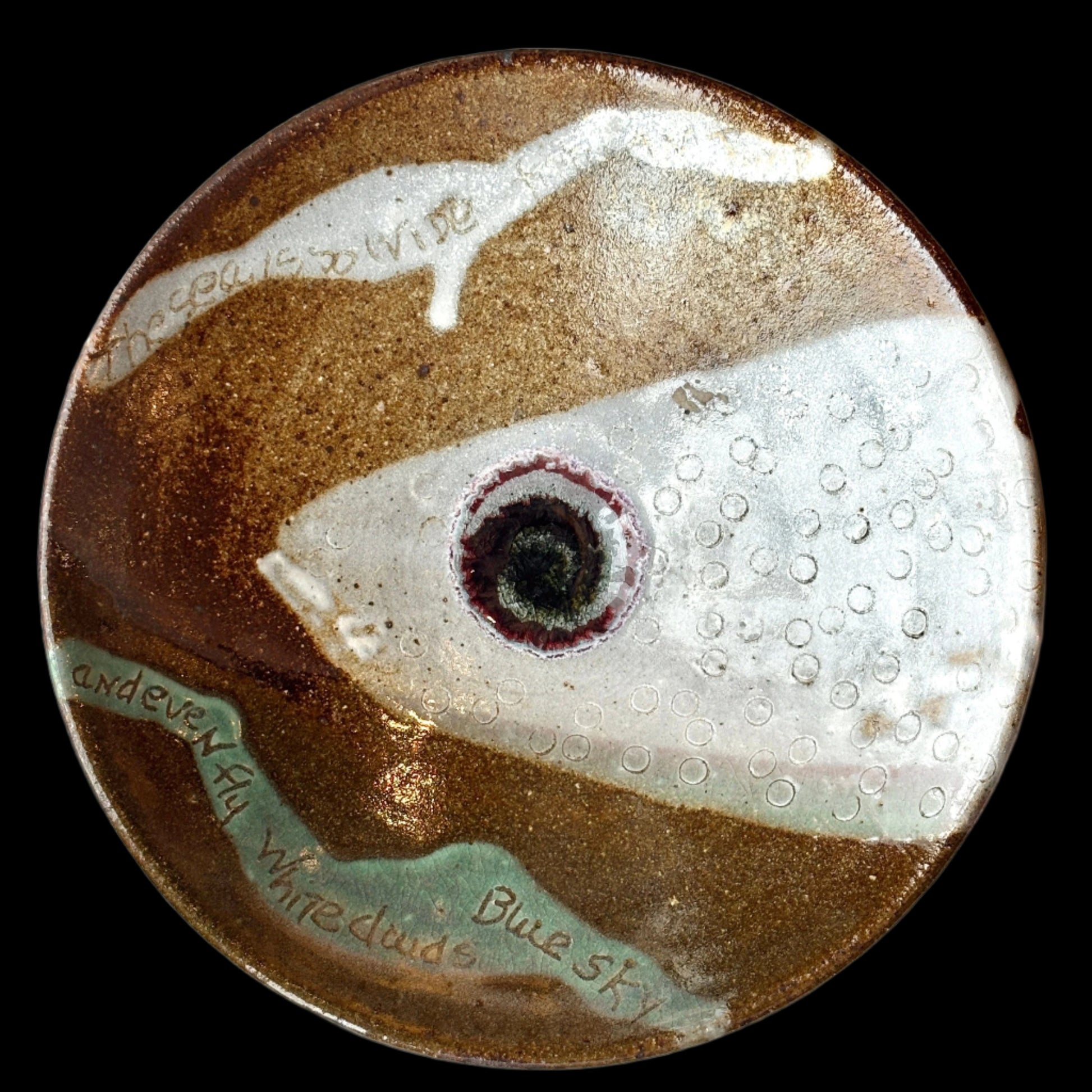 "White Clouds, Blue Sky" Stoneware Bowl Juls Inventory