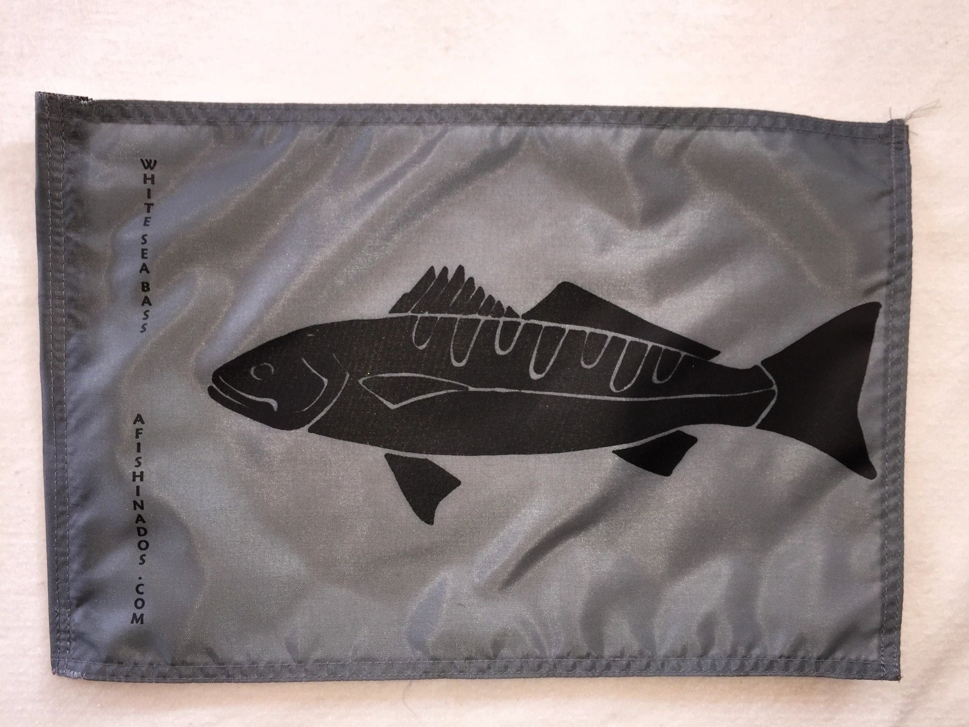 White Sea Bass Fish Flag Afishinados Inventory