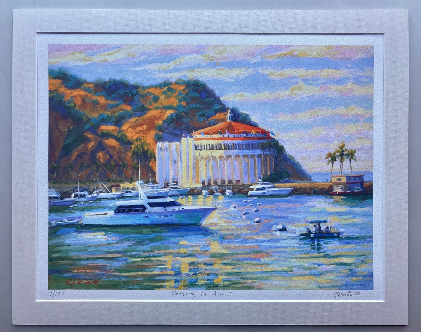 "Yachting In Avalon" Giclee Print EJ Williams Consignment