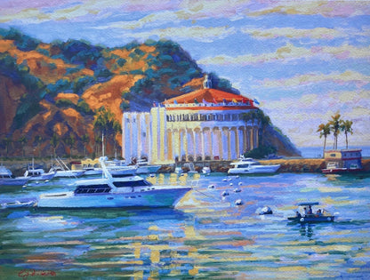 "Yachting In Avalon" Giclee Print EJ Williams Consignment